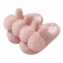 RASS PLE Official Store Sky Madrid Rabbit Ear Fluffy Slippers Women's Apparels