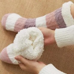 Pick Me Up -- Store Fluffy Striped Socks