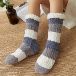 Pick Me Up -- Store Fluffy Striped Socks