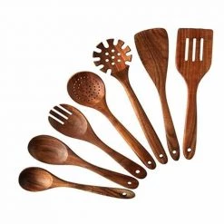 Zoe's Little Store Teak Kitchen Utensil Set (7 Pcs)