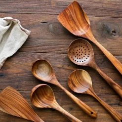 Zoe's Little Store Teak Kitchen Utensil Set (7 Pcs)