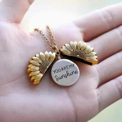 Ainls Store Sunflower Pendant Necklace Women's Apparels