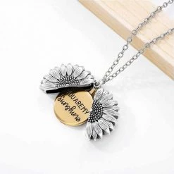 Ainls Store Sunflower Pendant Necklace Women's Apparels