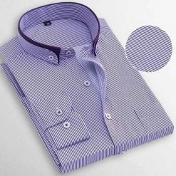 Sinwoyan Online Store Men's Apparels North Royal Striped Button-Up Executive Shirt