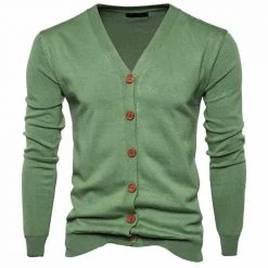 SUSONG XULING Store North Royal V-Neck Button-Up Cardigan