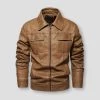 FREDD-MARSHALL Men's Store Sky Madrid Leather Austin Jacket