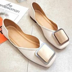 LIMEIKE Store Square Toe Vegan Leather Sandals