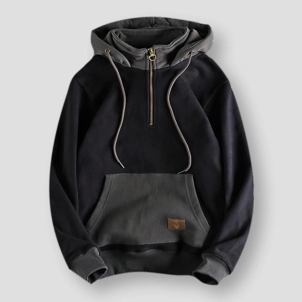 Handsome Marshal Store Sky Madrid Patchwork Zip Up Hoodie Men's Apparels 5 Handsome Marshal Store Sky Madrid Patchwork Zip Up Hoodie Men's Apparels