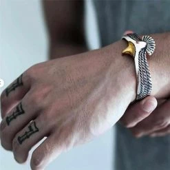 UBUTERFLY Store Men's Apparels North Royal Copper Eagle Cuff Bracelet