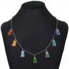 Mo Shang Jewelry Store Sky Madrid Teddy Bear Pendant Necklace Women's Apparels