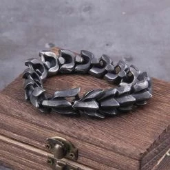 Nordic Vikings Store North Royal Ouroboros Chain Bracelet Men's Apparels