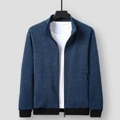 Trendy Persons Store Men's Apparels Sky Madrid Zip-Up Slim Sweatshirt