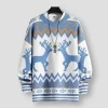 SHiONFA Store Sky Madrid Deer Knitted Pullover