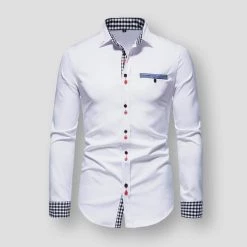 SelectClothes Store North Royal Checkered Slim Shirt Men's Apparels