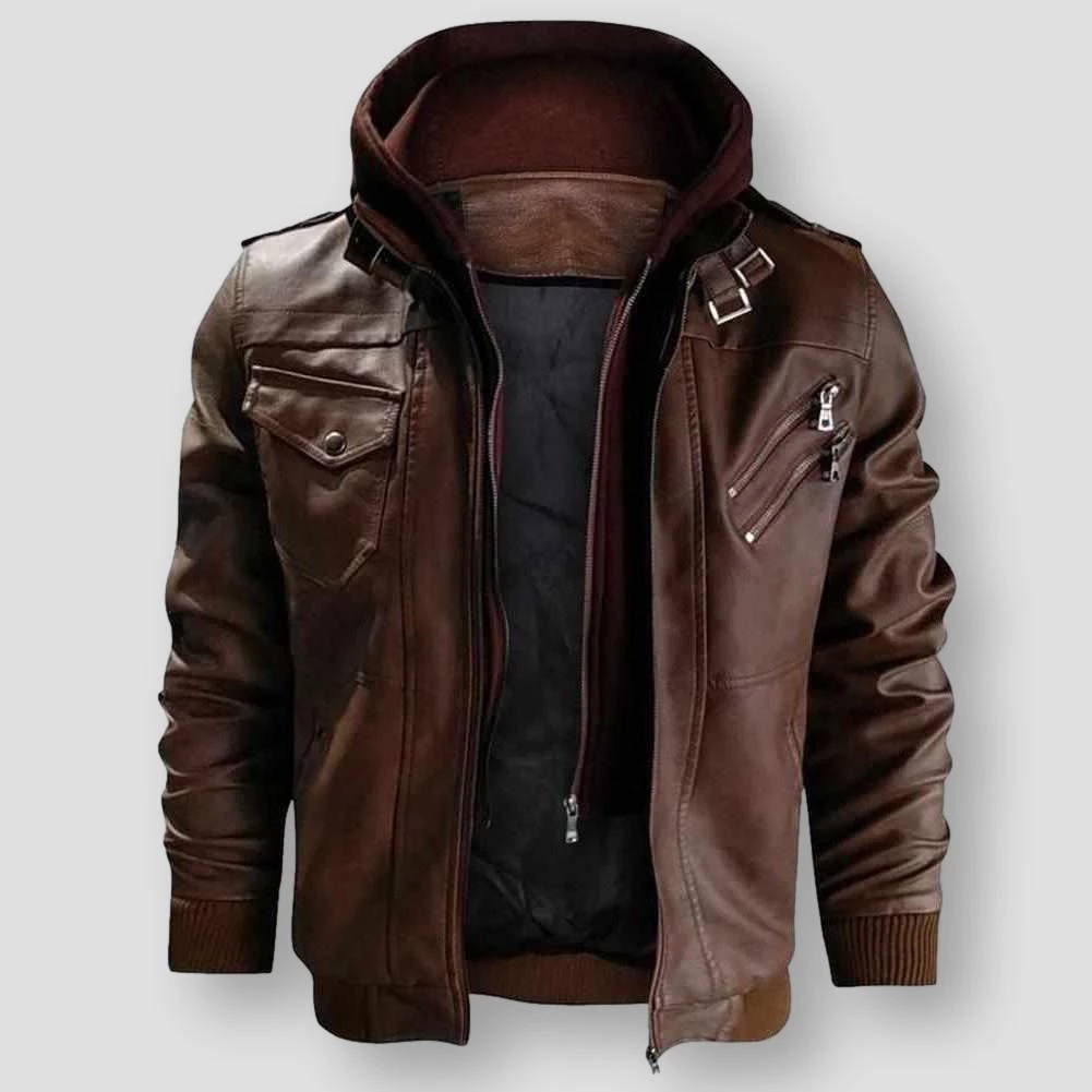 Mountainskin Official Store Saint Morris Rider Leather Jacket Men's Apparels 5 Mountainskin Official Store Saint Morris Rider Leather Jacket Men's Apparels