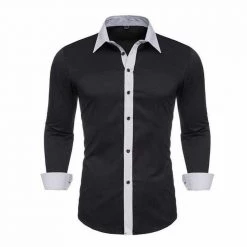 VISADA JAUNA - Store Men's Apparels Sky Madrid Button-Down Contrast Shirt