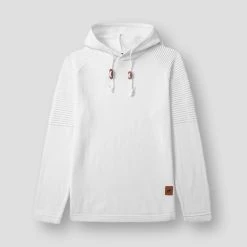 QSuper Official Store Sky Madrid Athletic Slim Hooded Sweatshirt Men's Apparels