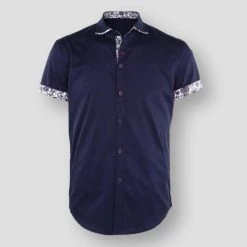 Dioufond Official Store Men's Apparels Sky Madrid Lanai Short Sleeve Shirt