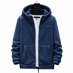 Moringcute Store Sky Madrid Fleece Hooded Sweater