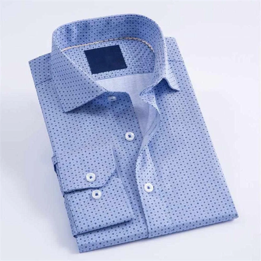 ELUNO Official Store Sky Madrid Executive Polka Dot Shirt Men's Apparels 3 ELUNO Official Store Sky Madrid Executive Polka Dot Shirt Men's Apparels