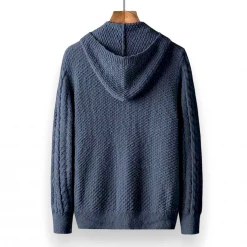 MuLS Official Store North Royal Knitted Hooded Cardigan Men's Apparels