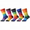 Sanzetti Official Store Men's Apparels Rainbow Striped Ankle Socks (5 Pairs)