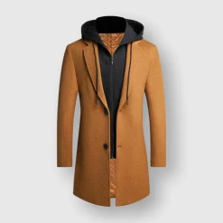 Mountainskin Official Store Sky Madrid Long Hooded Coat Men's Apparels