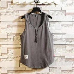 BQODQO Official Store Saint Morris Loose Basic Tank Top