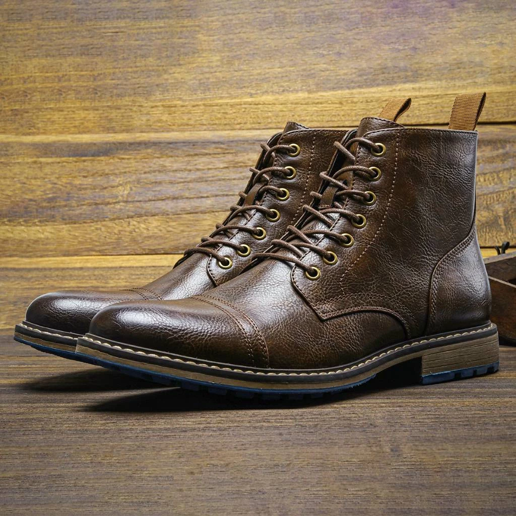 Luxurious-Shoes Store Men's Apparels Sky Madrid Leather Ankle Boots 4 Luxurious-Shoes Store Men's Apparels Sky Madrid Leather Ankle Boots