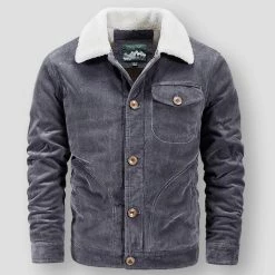 Men`s World Store Sky Madrid Slim Corduroy Fleece Jacket Men's Apparels 8 Men`s World Store Sky Madrid Slim Corduroy Fleece Jacket Men's Apparels