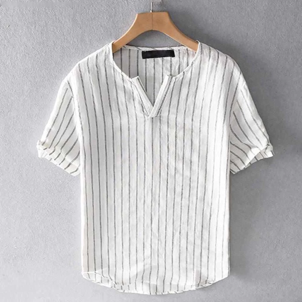 LingJun Store Men's Apparels Sky Madrid Retreat Striped Shirt 3 LingJun Store Men's Apparels Sky Madrid Retreat Striped Shirt