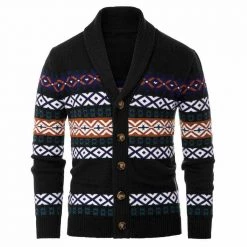 PaulJones Men's Apparels Sky Madrid Wool Shawl Cardigan