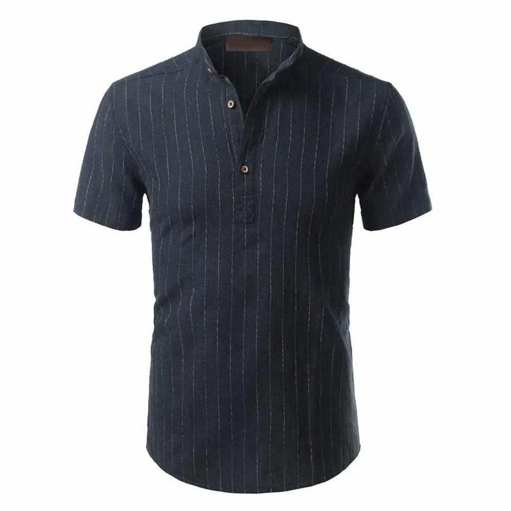 Mens Wardrobe Store Men's Apparels Sky Madrid Linen Striped Short Sleeve Shirt 5 Mens Wardrobe Store Men's Apparels Sky Madrid Linen Striped Short Sleeve Shirt