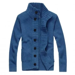 Valya's Store Sky Madrid Knitted Pocket Cardigan Men's Apparels 8 Valya's Store Sky Madrid Knitted Pocket Cardigan Men's Apparels