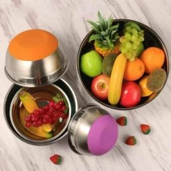 Goldbaking Official Store Stainless Steel Nested Mixing Bowl Set (5 PCS Set)