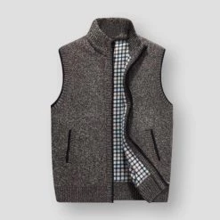 JayRuoYi Clothes Store Sky Madrid Knitted Pocket Vest