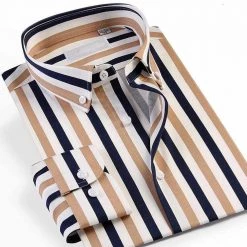 YaoMan E-Commerce Co.,Ltd. Store Men's Apparels Saint Morris Striped Dress Shirt