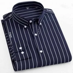 Hall Of Fame Store Saint Morris Long Sleeve Striped Shirt Men's Apparels
