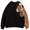 YGAOIN Exquisite Store Sky Madrid Oversized Bear Sweatshirt Men's Apparels