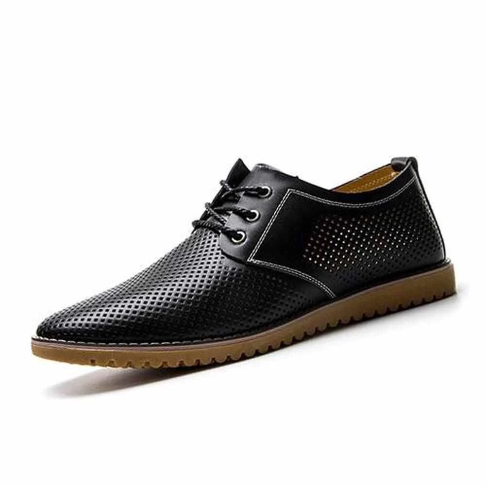 BUVAZIK Official Store Perforated Genuine Leather Derby Shoes Men's Apparels 5 BUVAZIK Official Store Perforated Genuine Leather Derby Shoes Men's Apparels