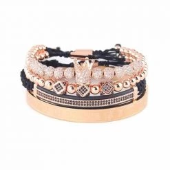 Little MingLou Store Men's Apparels Stainless Steel Royal Bangle Set