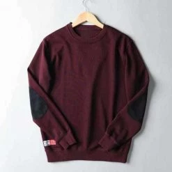 Iceupsnow Men's Store North Royal Patchwork Oversized Sweatshirt Men's Apparels