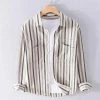Cotton Linen Store Sky Madrid Barbuda Striped Shirt Men's Apparels