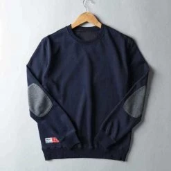 Iceupsnow Men's Store North Royal Patchwork Oversized Sweatshirt Men's Apparels