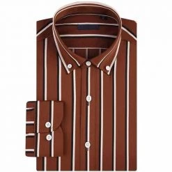 Donghuan Overseas Store Men's Apparels Sky Madrid Button-Down Bamboo Shirt