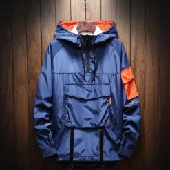 Shop4534015 Store Men's Apparels Sky Madrid Patchwork Windbreaker Jacket