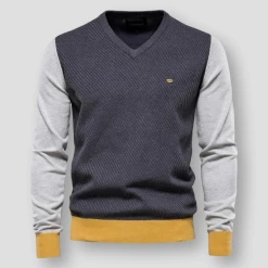 AIOPESON Official Store North Royal Knitted Contrast Pullover