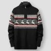 Fashion Flash Sky Madrid Deer Turtleneck Pullover Men's Apparels