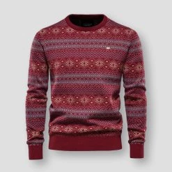 AIOPESON Official Store Saint Morris Graphic Knitted Pullover Men's Apparels