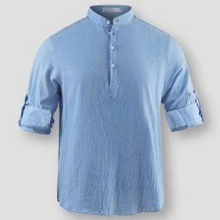 King Billion Official Store Sky Madrid Charleroi Linen Shirt Men's Apparels